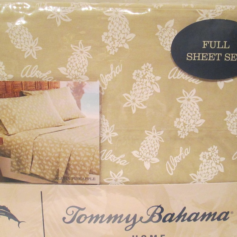 Tommy Bahama Home "Aloha Pineapple" Full Sheet Set